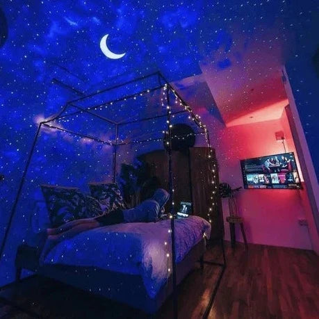 Starry Night Sky LED Projector with Bluetooth Speakers & Remote Control for Bedroom Ceiling Walls | Thomler