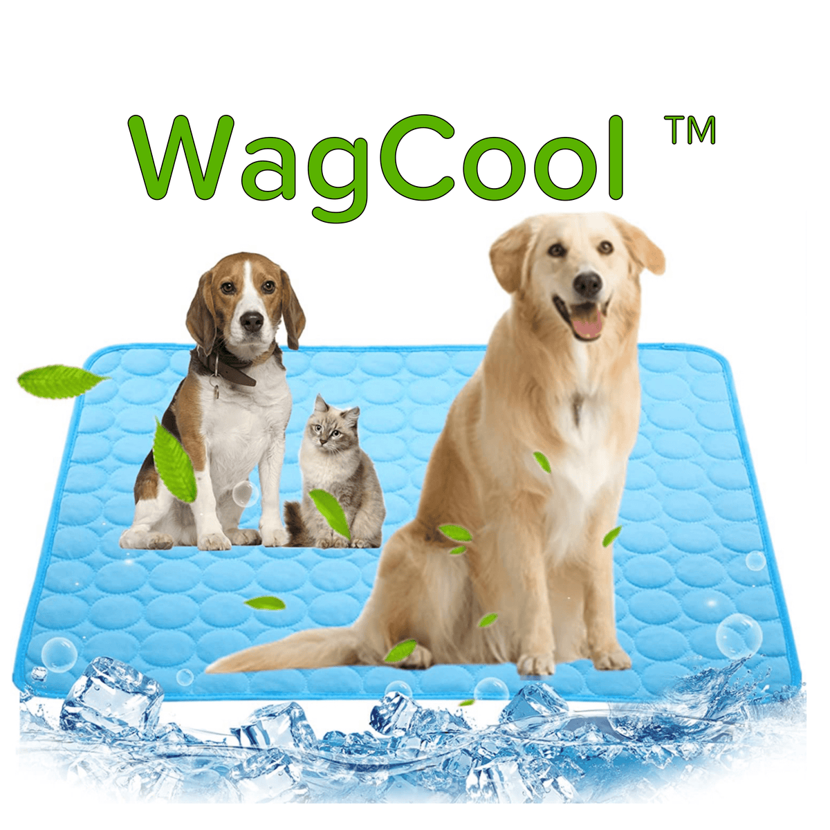 Self-Cooling Pet Mat for Dogs & Cats – Pressure-Activated Ice Silk, Machine Washable, Lightweight & Portable for Summer Heat Relief