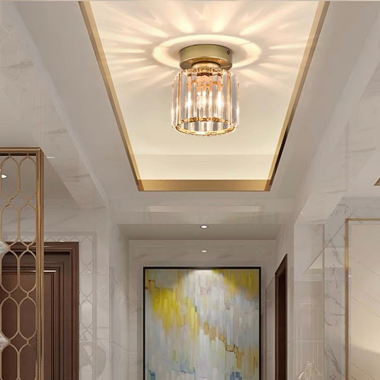 Kristall-Deckenleuchte, E27-Fassung, Schwarz-Gold für Schlafzimmer, Wohnzimmer, Flur, Inneneinrichtung, kompakter reflektierender Schirm, elegant A | Thomler