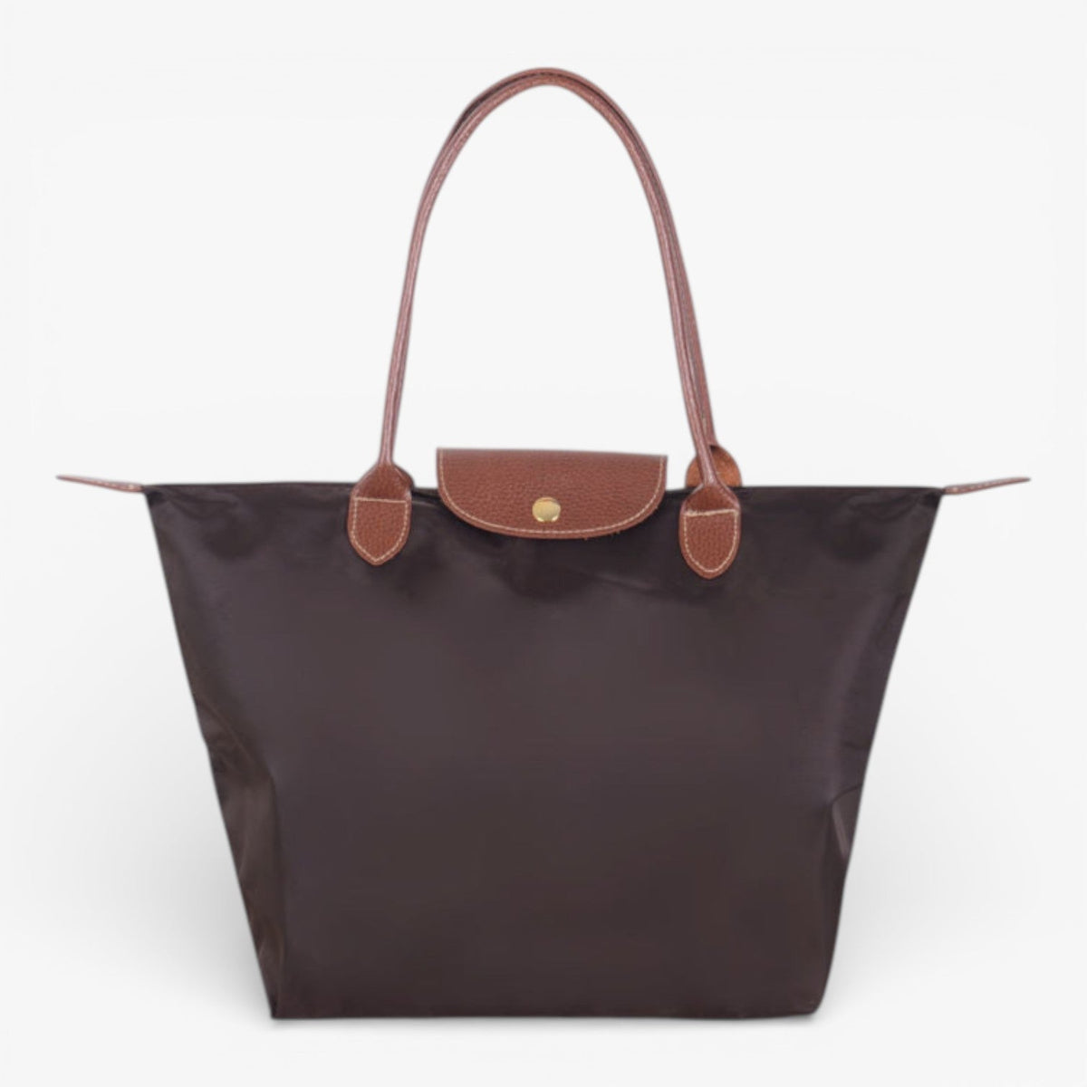 Wasserabweisende Nylon-Tragetasche mit Leder-Akzenten – Geräumige Alltagstasche für Arbeit, Reisen und Shopping