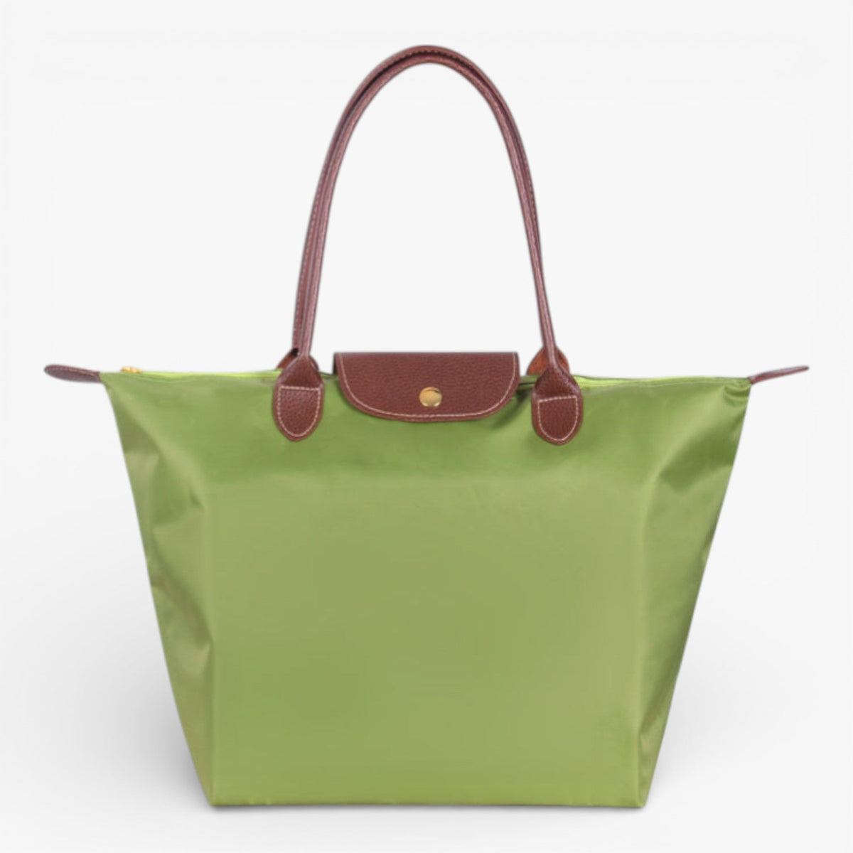 Wasserabweisende Nylon-Tragetasche mit Leder-Akzenten – Geräumige Alltagstasche für Arbeit, Reisen und Shopping