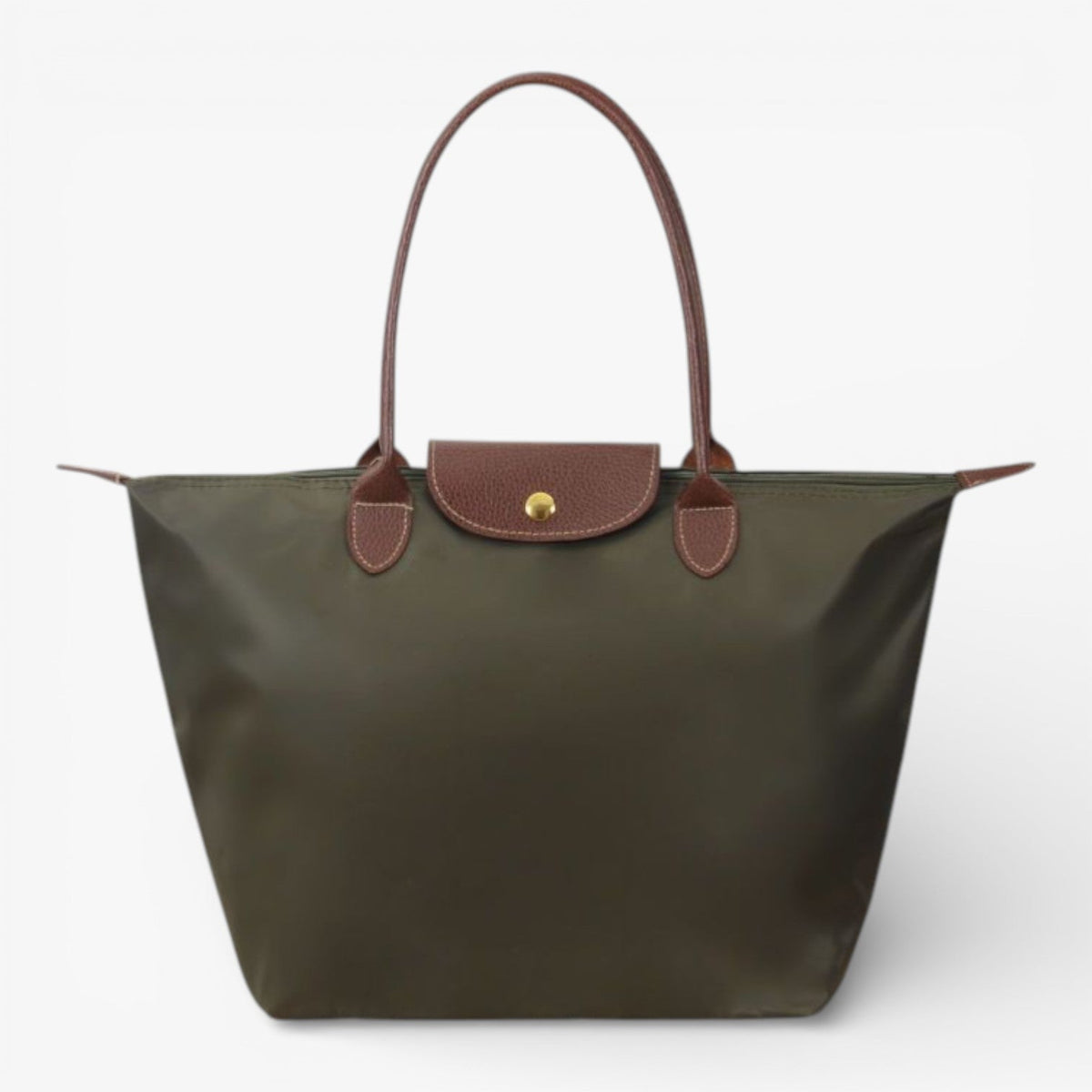Waterbestendige nylon tas met leren accenten – Ruime tas voor dagelijks gebruik, werk, reizen en winkelen
