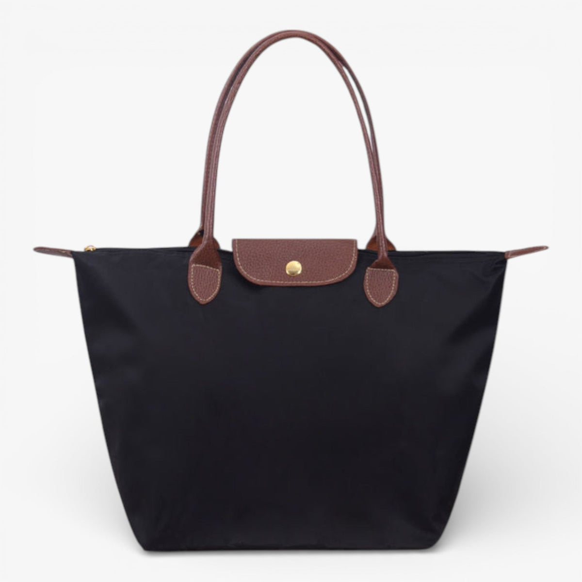 Waterbestendige nylon tas met leren accenten – Ruime tas voor dagelijks gebruik, werk, reizen en winkelen