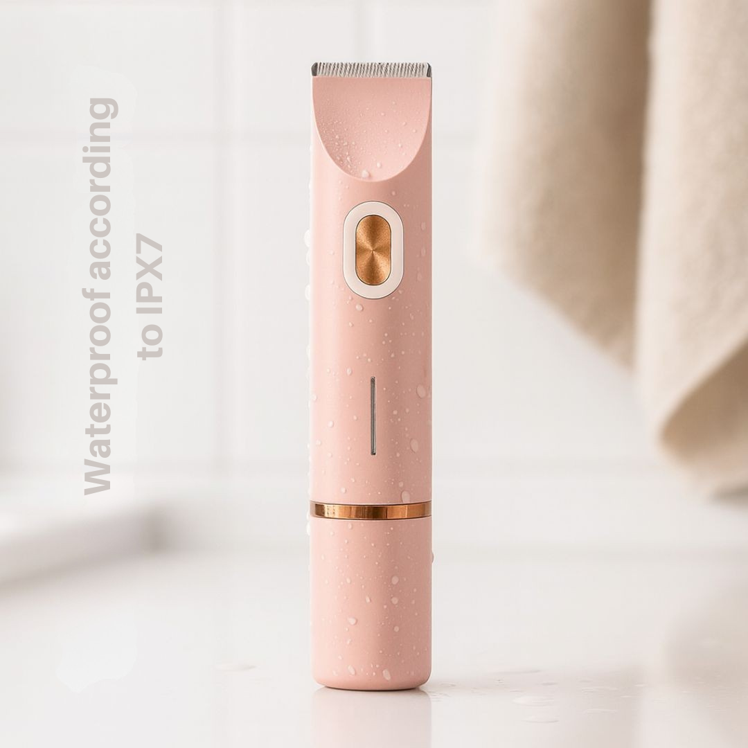 Draadloos elektrisch lichaamsscheerapparaat voor vrouwen | Waterdichte trimmer voor de gevoelige huid | Dubbele scheerkoppen voor nat en droog gebruik | USB-oplaadbaar en reisvriendelijk | Thomler