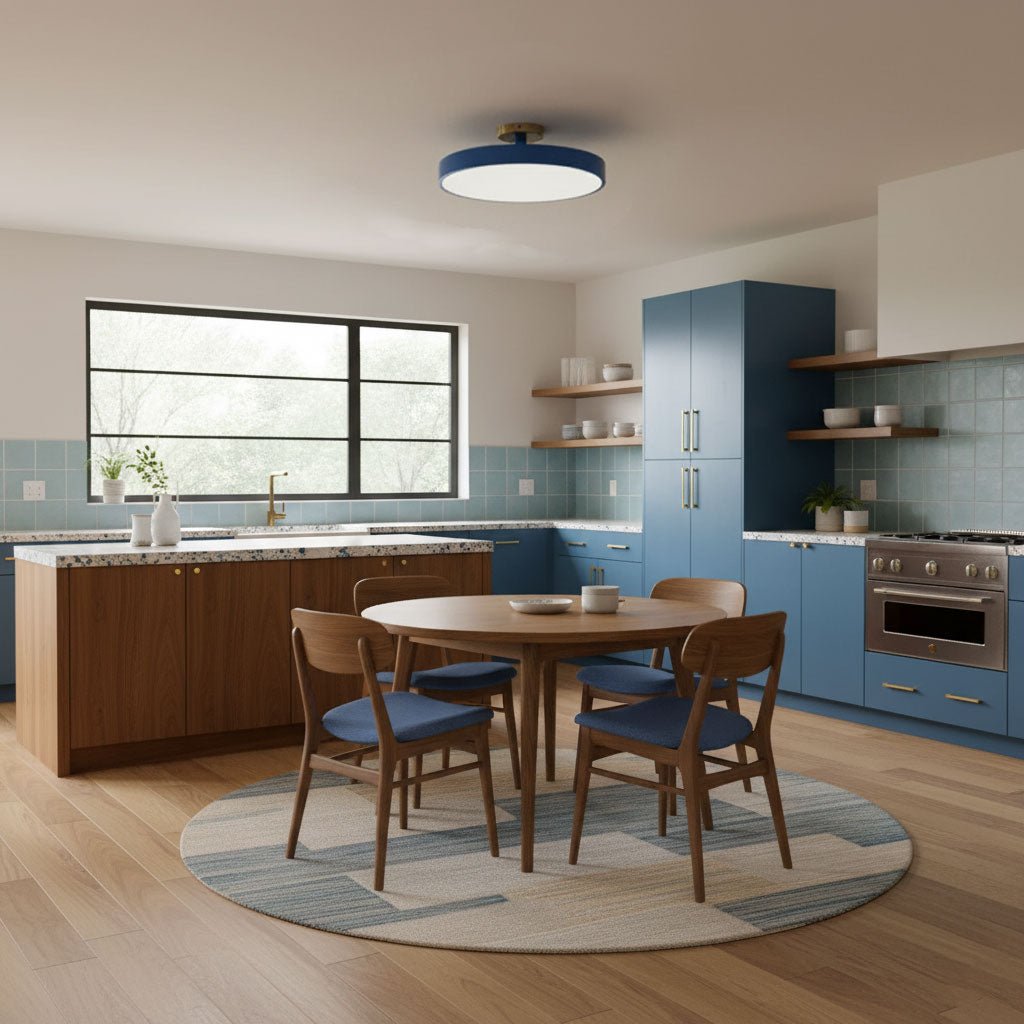 Lámpara de techo LED de 12 pulgadas, redonda, regulable, de bajo perfil para dormitorio, cocina, oficina, hogar, acrílico moderno | Thomler