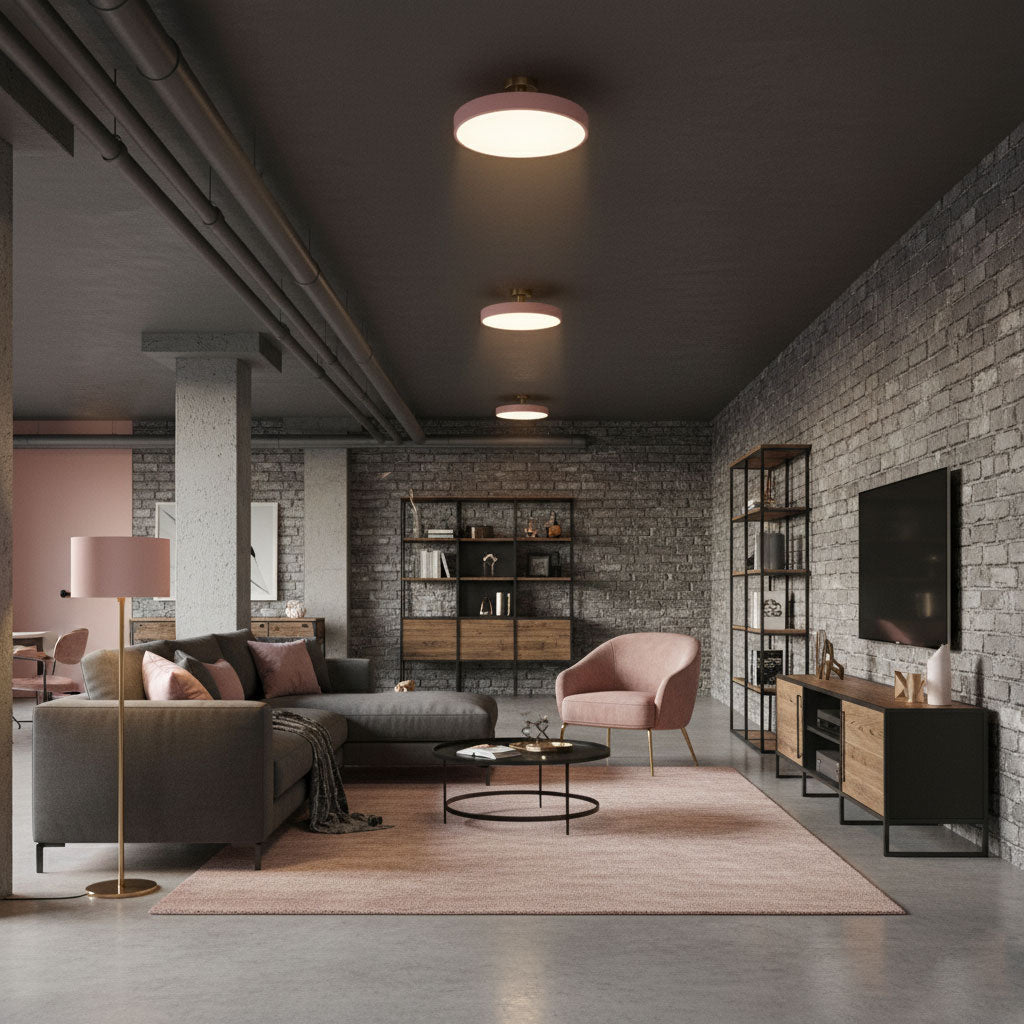 Lámpara de techo LED de 12 pulgadas, redonda, regulable, de bajo perfil para dormitorio, cocina, oficina, hogar, acrílico moderno | Thomler