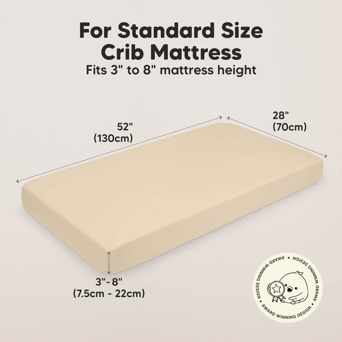 2-Pack Bamboo Fitted Crib Sheets