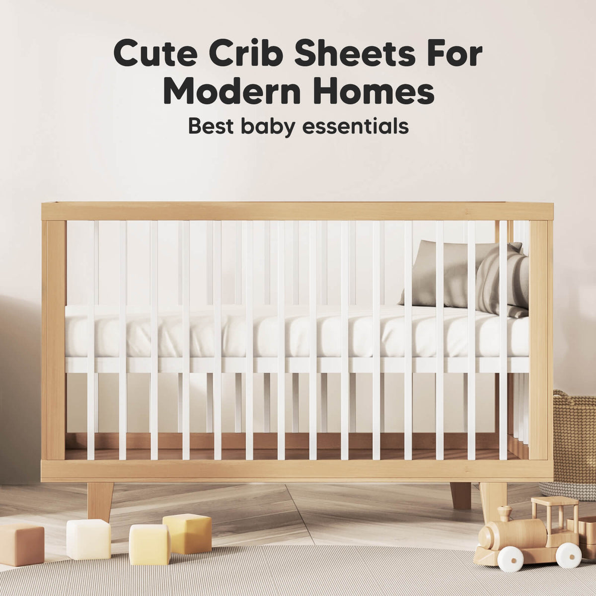 2-Pack Bamboo Fitted Crib Sheets