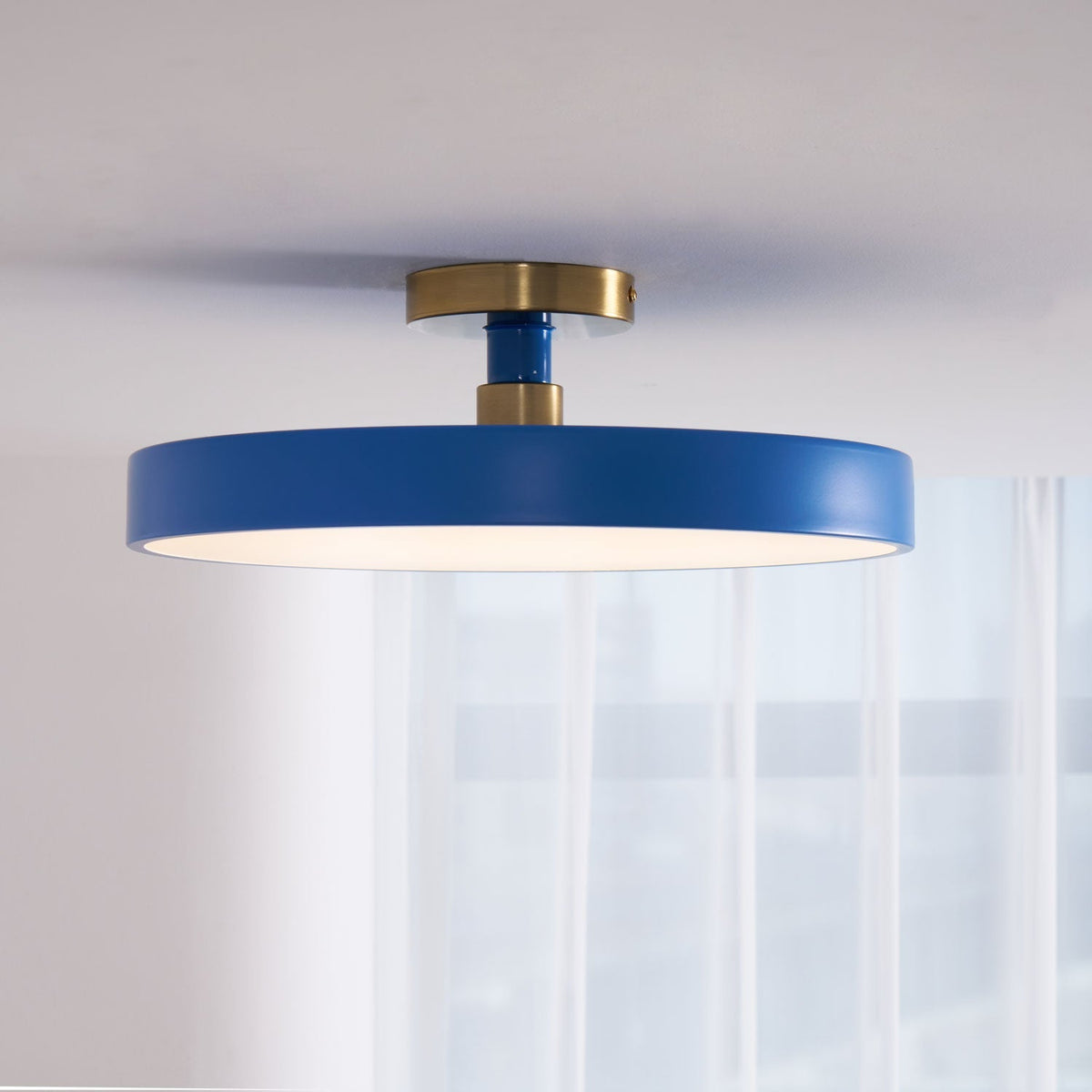 Lámpara de techo LED de 12 pulgadas, redonda, regulable, de bajo perfil para dormitorio, cocina, oficina, hogar, acrílico moderno | Thomler