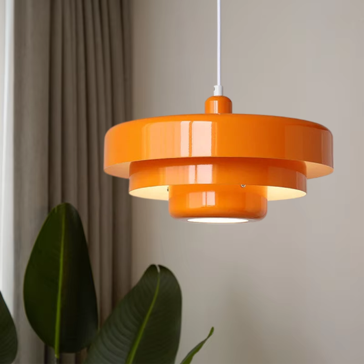 Layered Metal Ceiling Fixture 14-Inch Diameter Adjustable Cord Iron Shade for Kitchen Island Dining Table Home Office Retro Geometric Overhe | Thomler