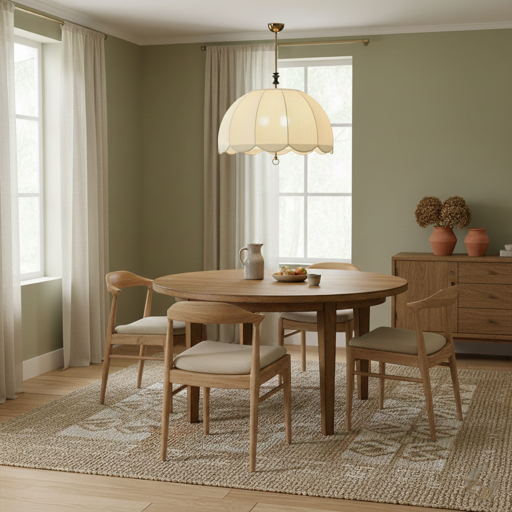 Geweven stoffen kap, 20-inch armatuur met gemengde materialen voor tafel- en eilandverlichting | Thomler