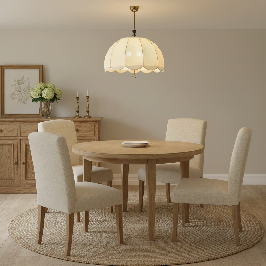 Geweven stoffen kap, 20-inch armatuur met gemengde materialen voor tafel- en eilandverlichting | Thomler