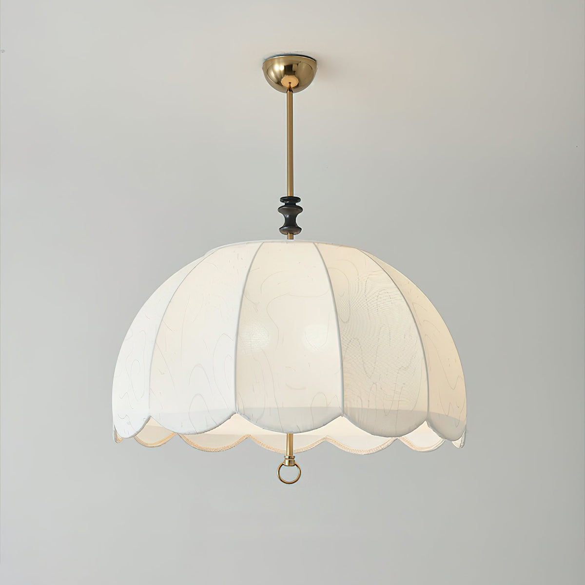 Geweven stoffen kap, 20-inch armatuur met gemengde materialen voor tafel- en eilandverlichting | Thomler