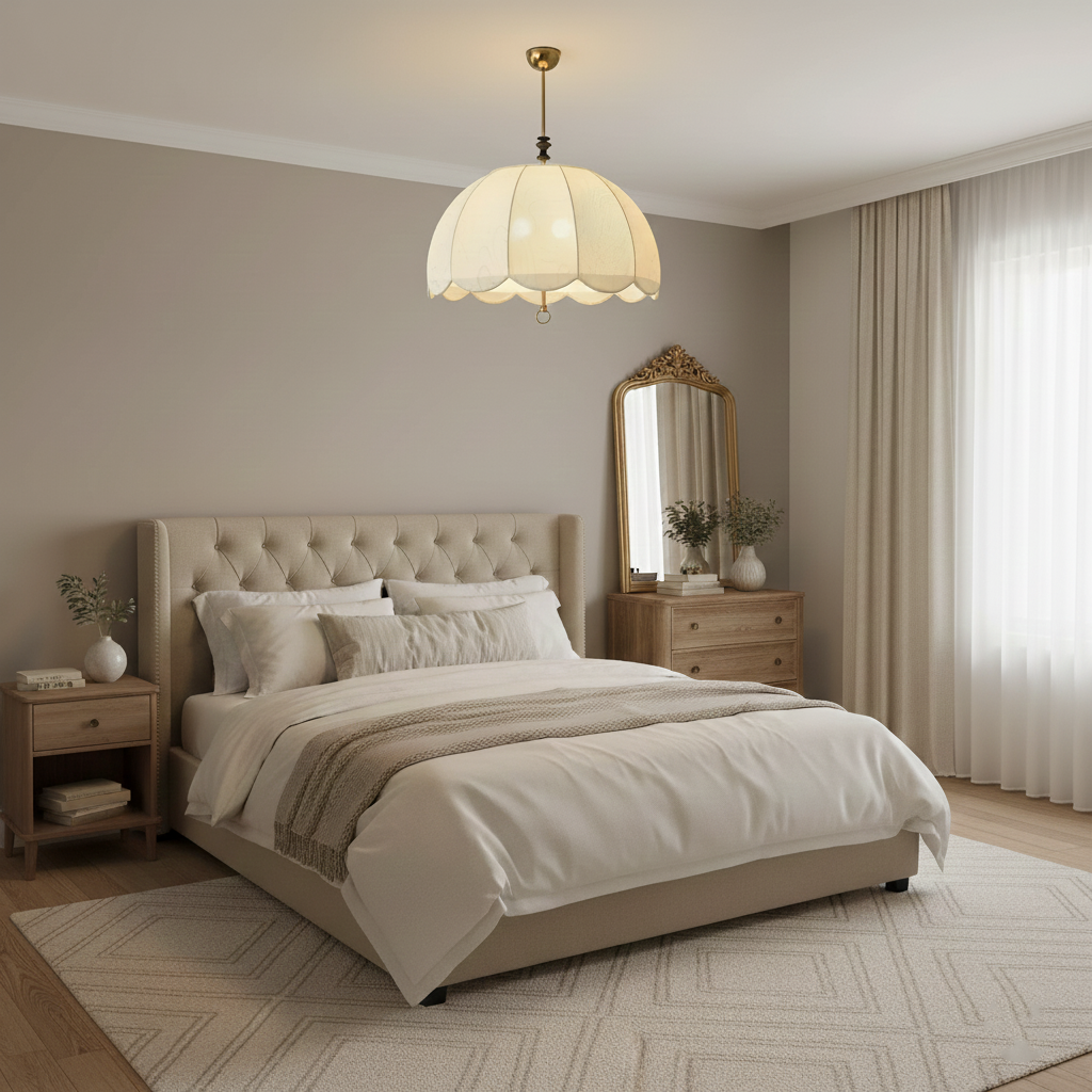 Geweven stoffen kap, 20-inch armatuur met gemengde materialen voor tafel- en eilandverlichting | Thomler