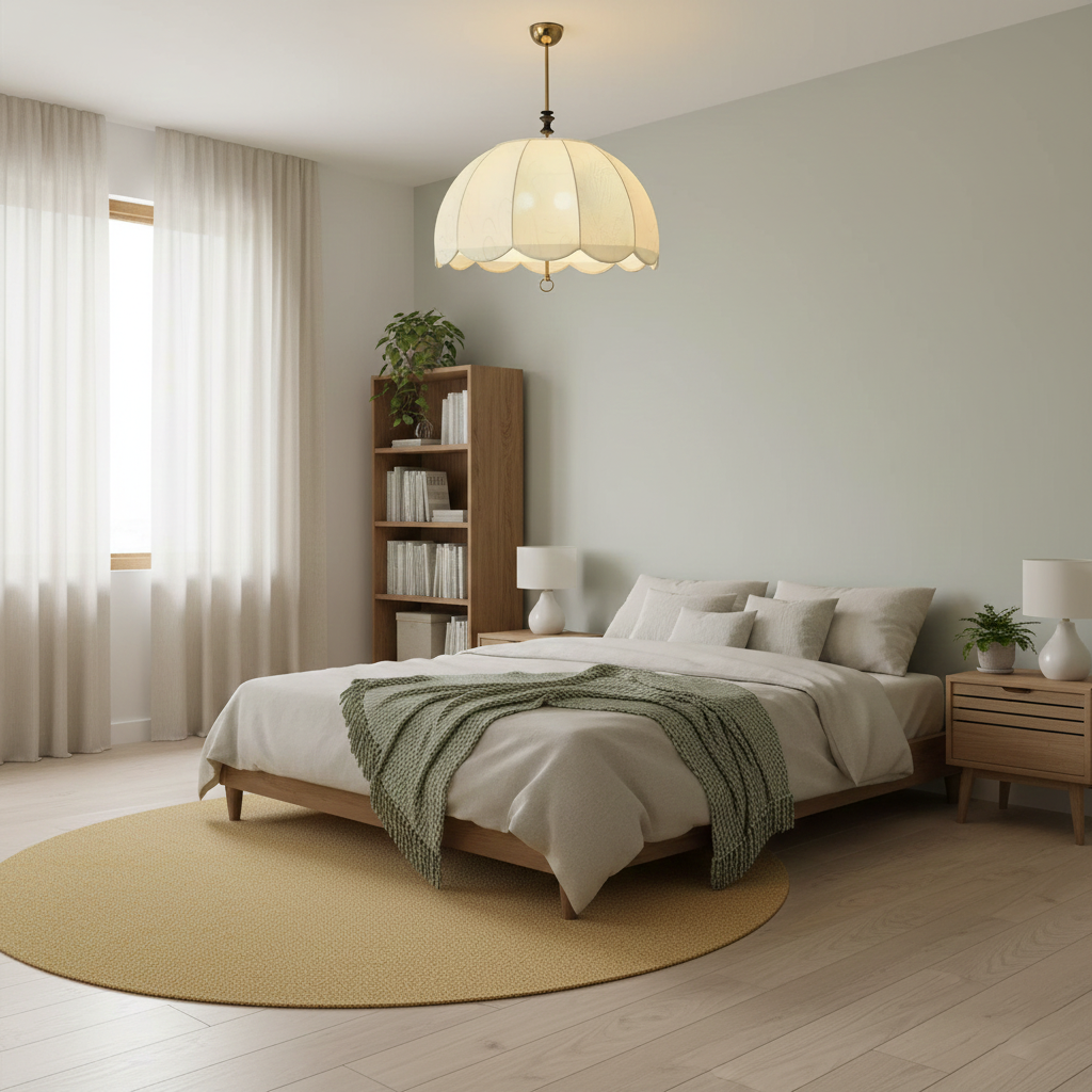 Geweven stoffen kap, 20-inch armatuur met gemengde materialen voor tafel- en eilandverlichting | Thomler