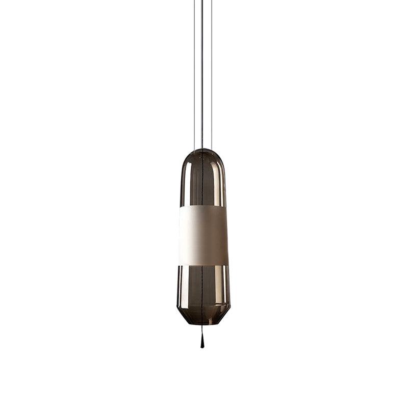 Lámpara colgante con pantalla de cristal, casquillo E14, para iluminación de isla de cocina y comedor, 5 pulgadas de ancho, cable ajustable de 15 pulgadas de caída | Thomler