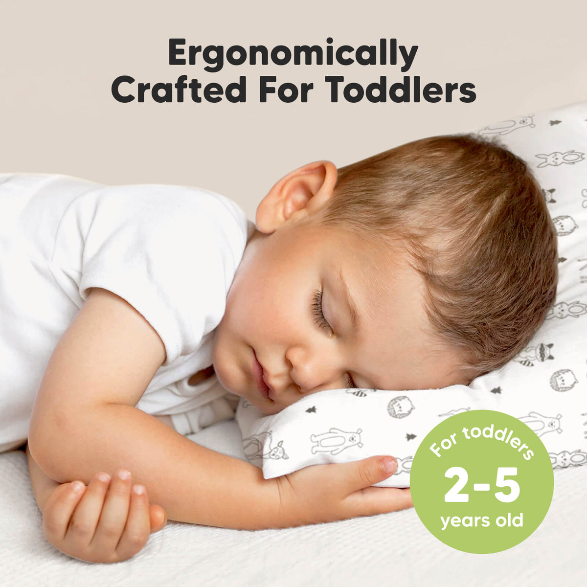 Jumbo Toddler Pillow with Pillowcase