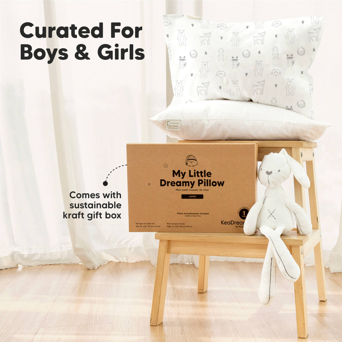 Jumbo Toddler Pillow with Pillowcase