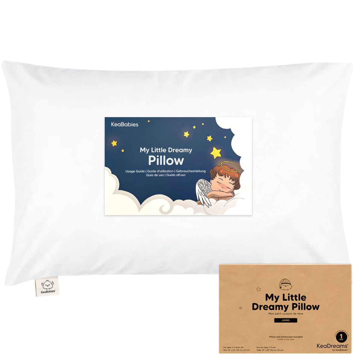 Jumbo Toddler Pillow with Pillowcase