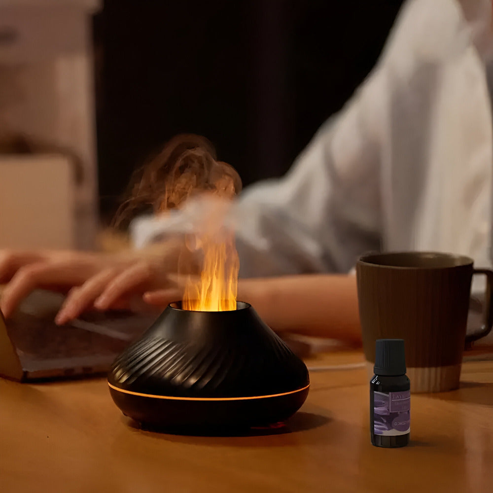 Difusor de aroma ultrasónico con LED de siete colores y función de humidificador, recargable