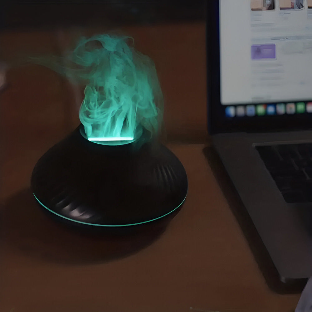 Difusor de aroma ultrasónico con LED de siete colores y función de humidificador, recargable