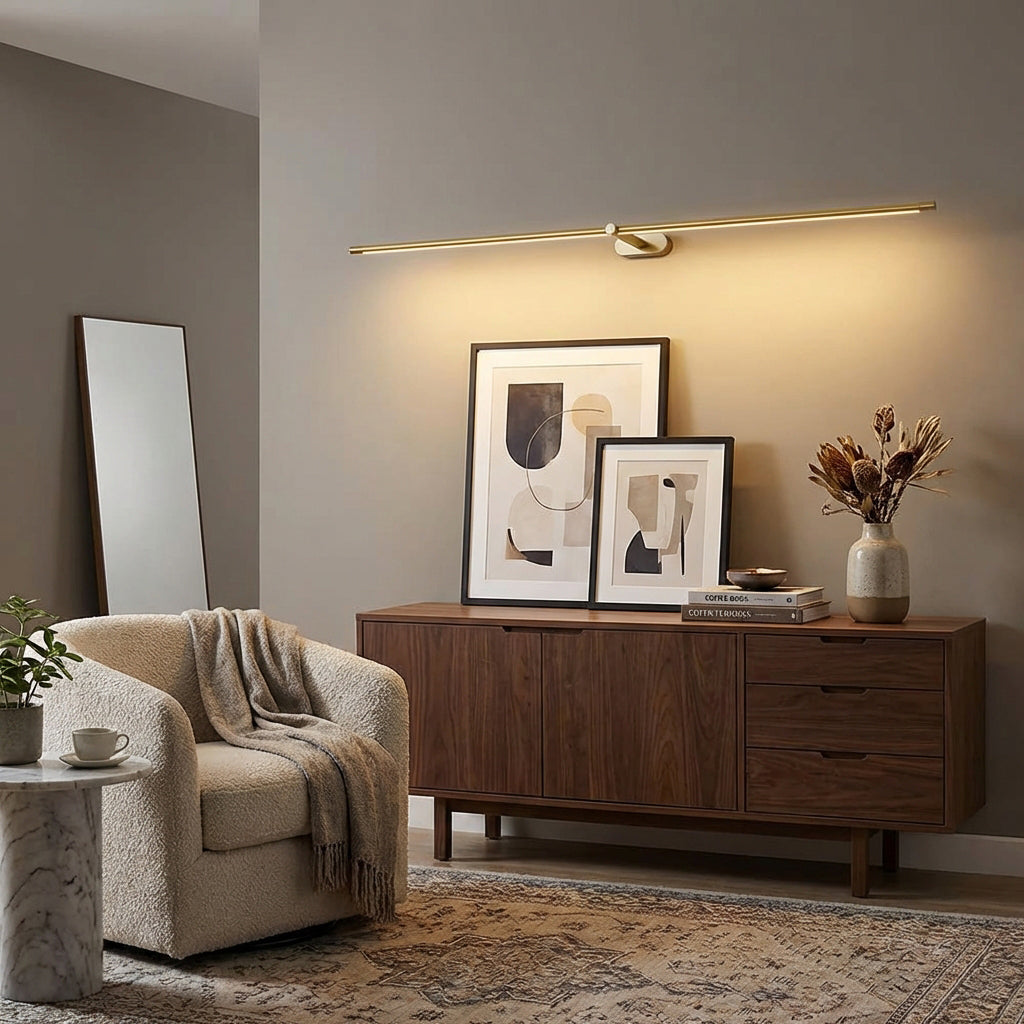 Rechargeable LED Picture Light 27 Inch Battery Operated Art Display Fixture Wireless Remote Dimmable Accent Sconce for Bedroom Hallway Galle | Thomler