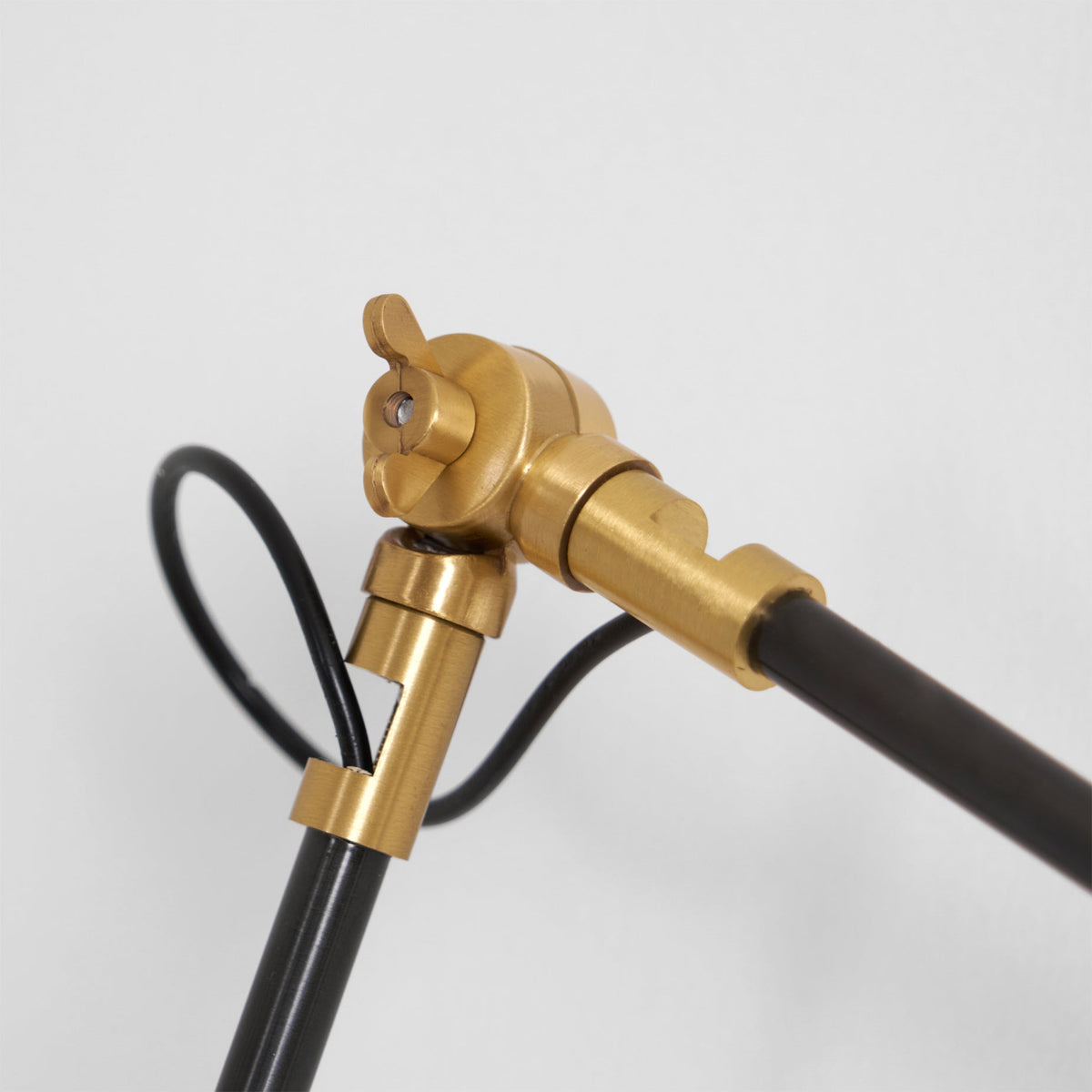 Articulating Wall Sconce Brass & Wood 27 inch Pivoting Arm Task Light for Bedside Reading Office Study Workspace | Thomler