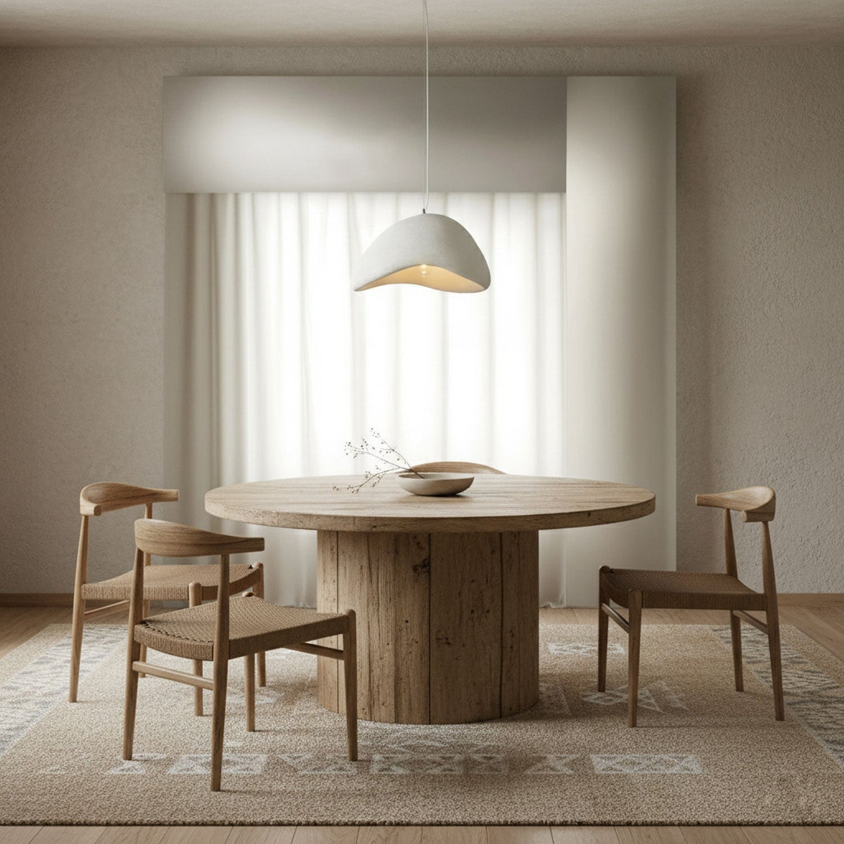 Lámpara de techo colgante esférica con altura ajustable para isla de cocina, comedor y dormitorio | Gris blanco, compatible con LED, para interiores