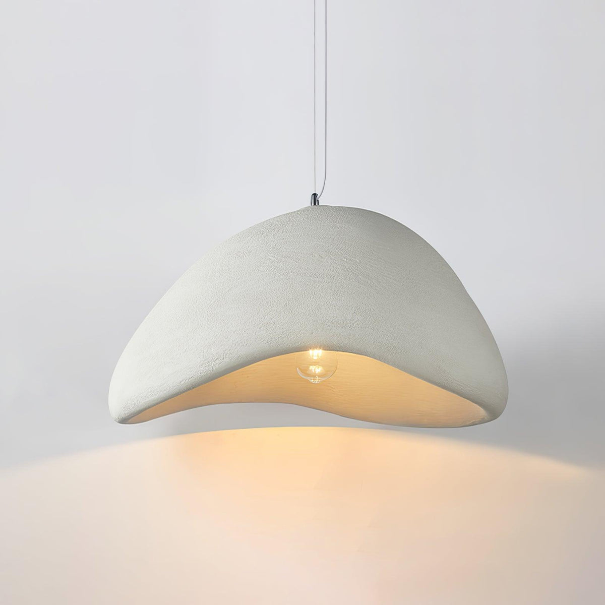 Lámpara de techo colgante esférica con altura ajustable para isla de cocina, comedor y dormitorio | Gris blanco, compatible con LED, para interiores