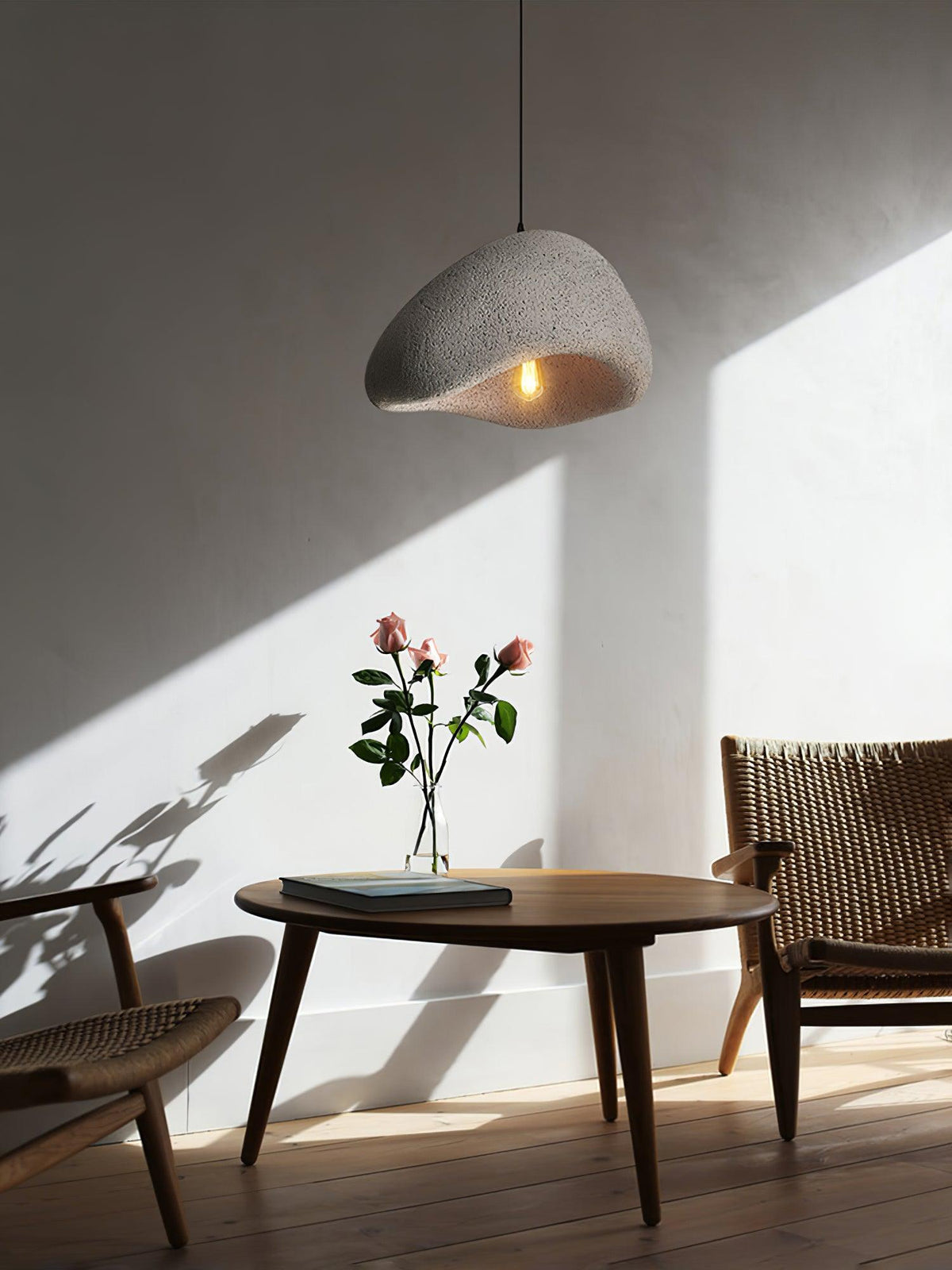Lámpara de techo colgante esférica con altura ajustable para isla de cocina, comedor y dormitorio | Gris blanco, compatible con LED, para interiores