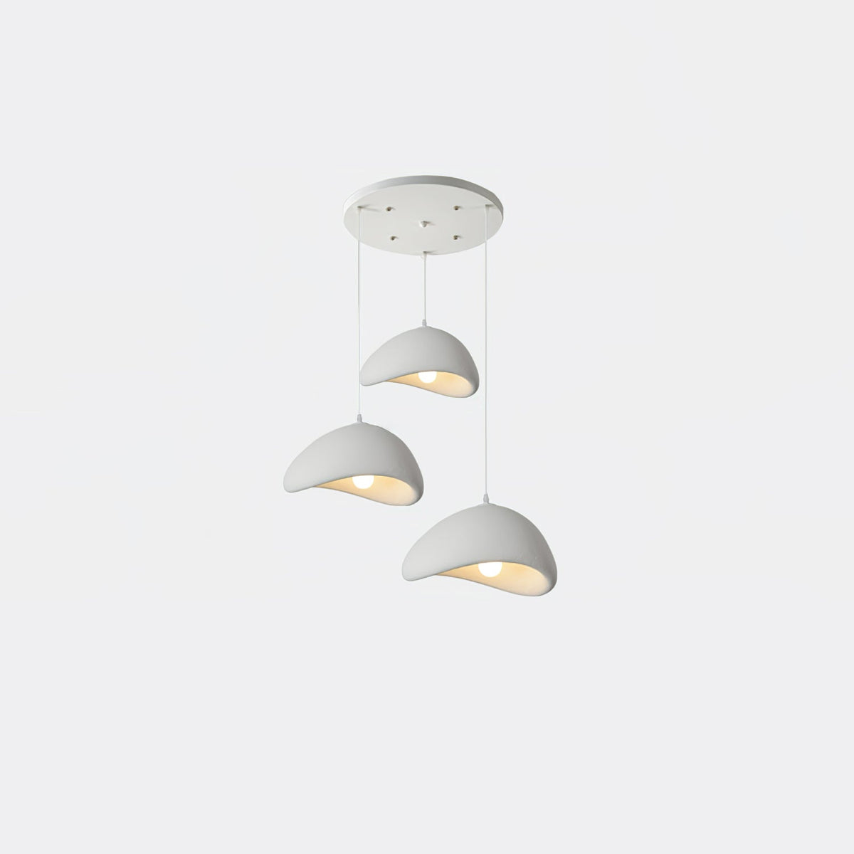 Lámpara de techo colgante esférica con altura ajustable para isla de cocina, comedor y dormitorio | Gris blanco, compatible con LED, para interiores