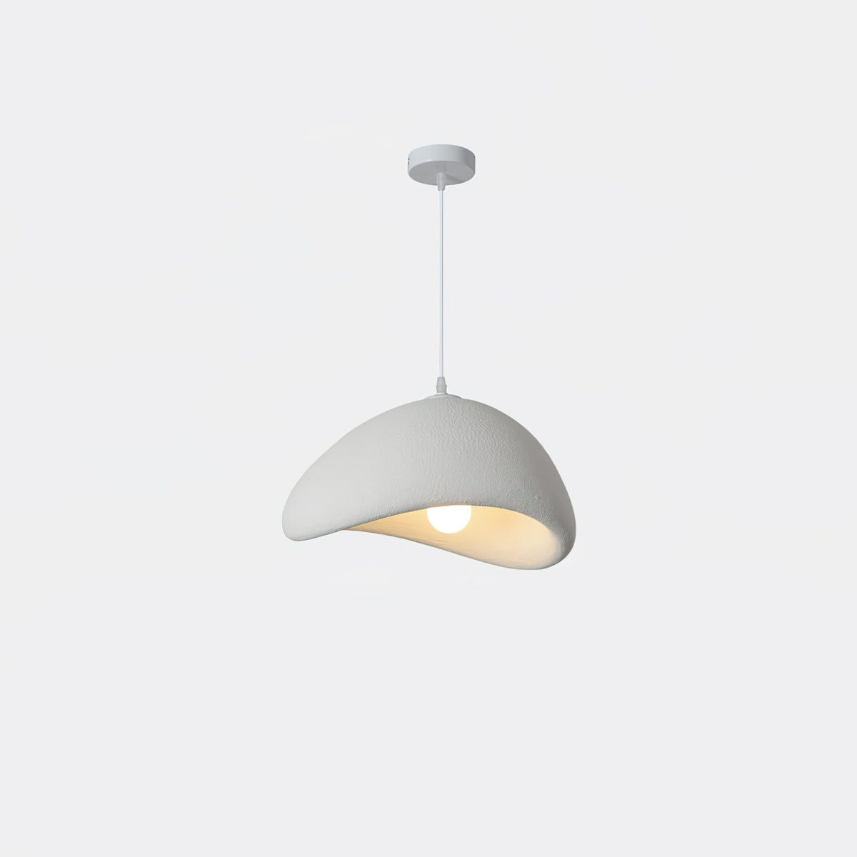 Lámpara de techo colgante esférica con altura ajustable para isla de cocina, comedor y dormitorio | Gris blanco, compatible con LED, para interiores