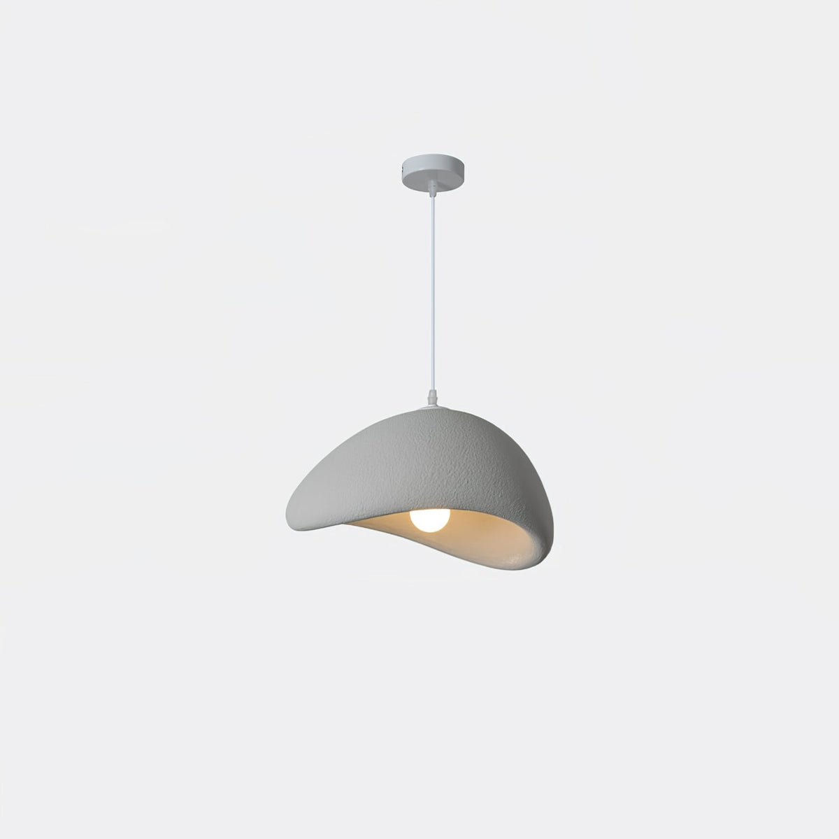 Lámpara de techo colgante esférica con altura ajustable para isla de cocina, comedor y dormitorio | Gris blanco, compatible con LED, para interiores