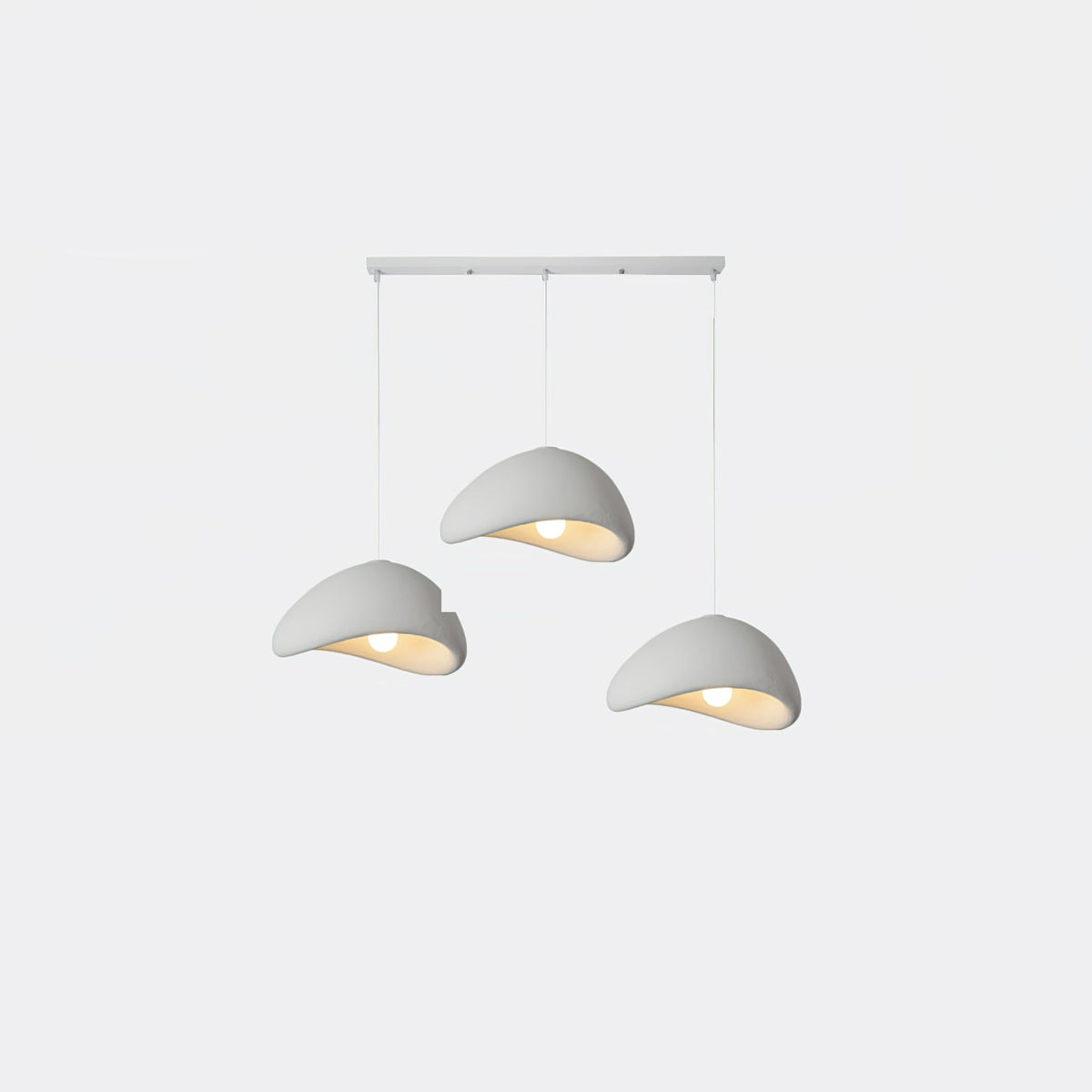 Lámpara de techo colgante esférica con altura ajustable para isla de cocina, comedor y dormitorio | Gris blanco, compatible con LED, para interiores