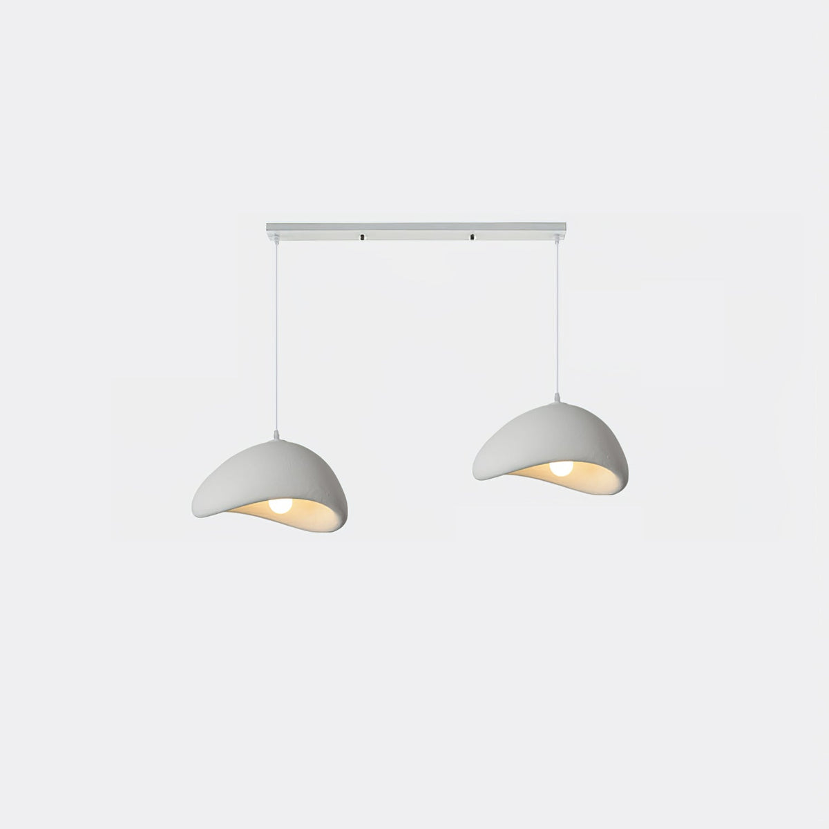 Lámpara de techo colgante esférica con altura ajustable para isla de cocina, comedor y dormitorio | Gris blanco, compatible con LED, para interiores