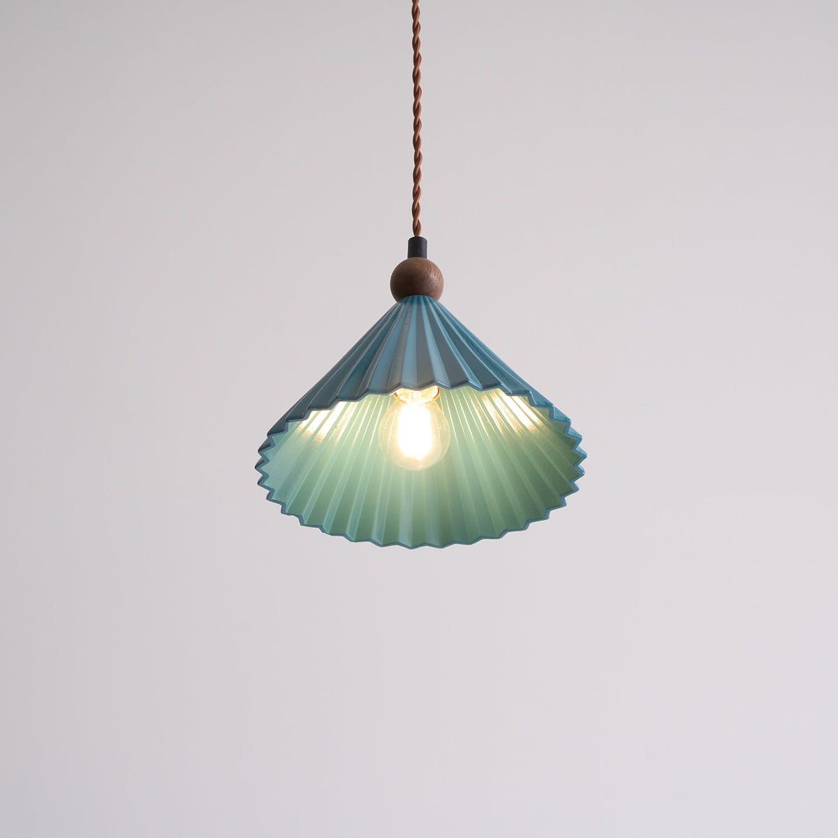 Ceramic Overhead Fixture 7.8 Inch Blue Adjustable Height Hardwired E14 Socket for Kitchen Island Dining Room Breakfast Nook Modern Minimalis | Thomler