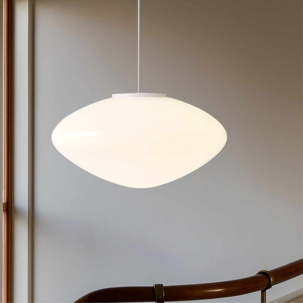 LED-Glaskugel-Hängeleuchte, höhenverstellbar, weißer Schirm für Kücheninsel, Esszimmer, Deckenmontage, E27-Fassung, modern, minimalistisch | Thomler