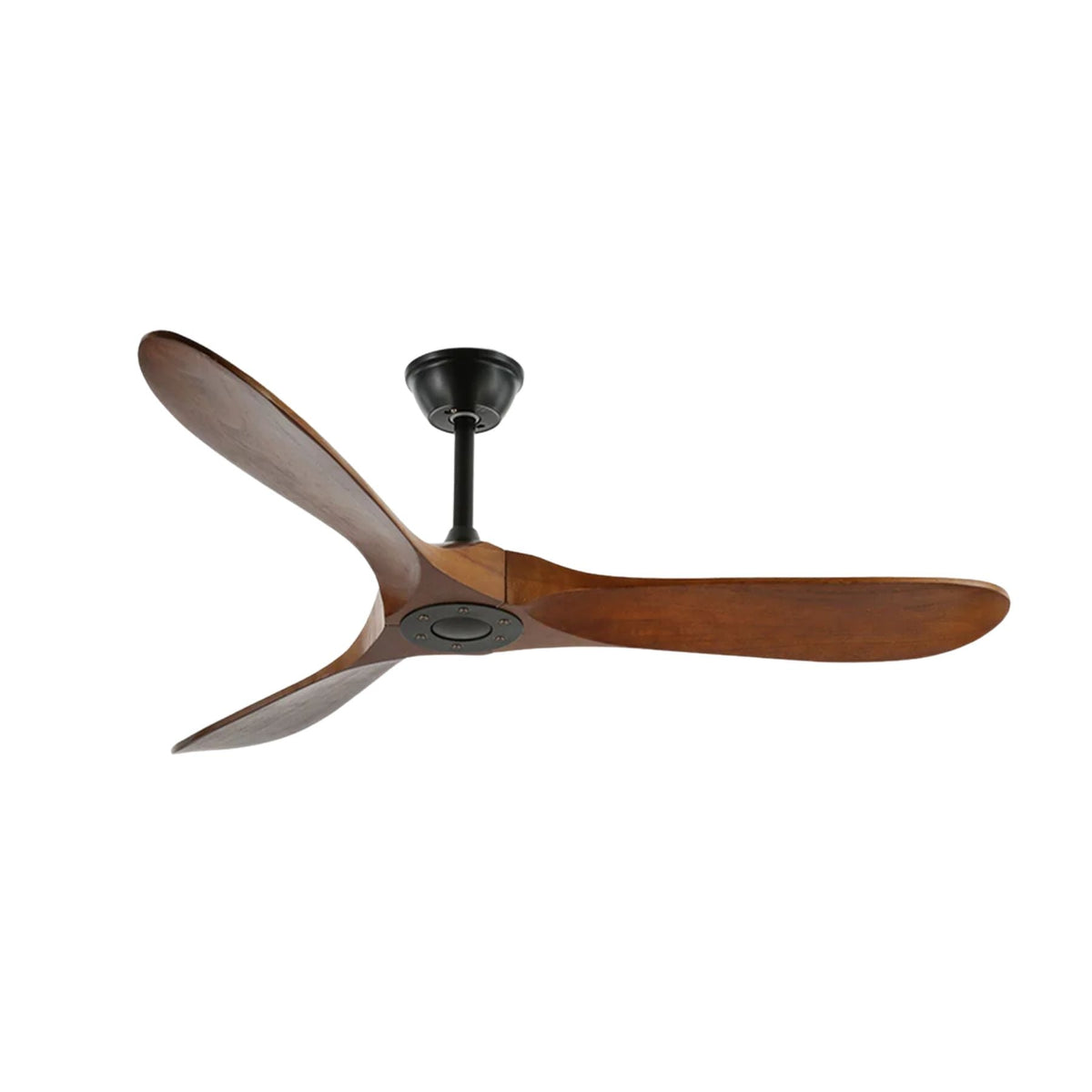 Wooden Blade Ceiling Fan with Remote Control 6 Speed Whisper-Quiet Motor Walnut Finish Adjustable Suspension for Living Room Bedroom Home Of | Thomler