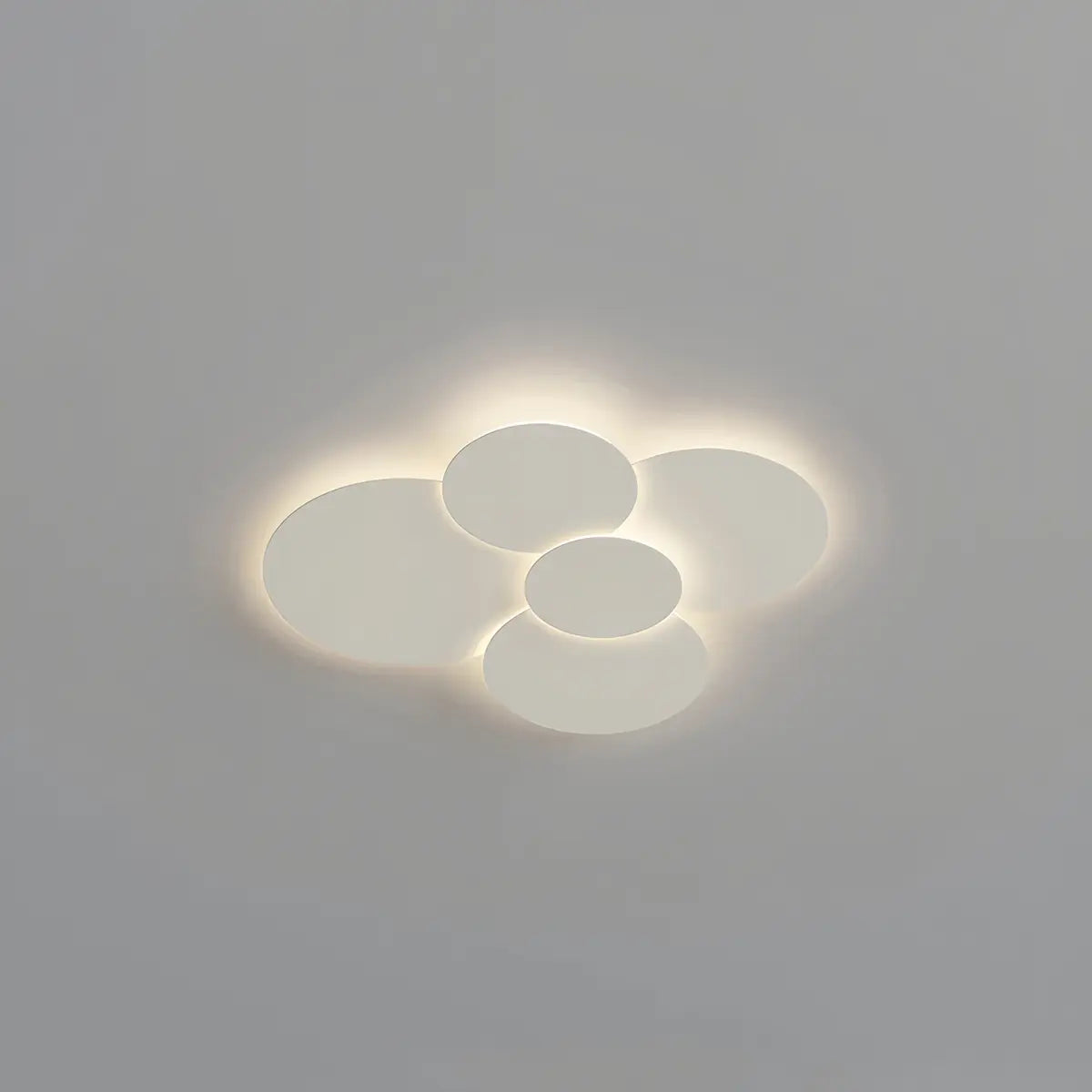Flush Mount LED Ceiling Light with Rotating Discs White Dimmable Remote Control Modern Fixture for Bedroom Bathroom Living Room Hallway Adju | Thomler