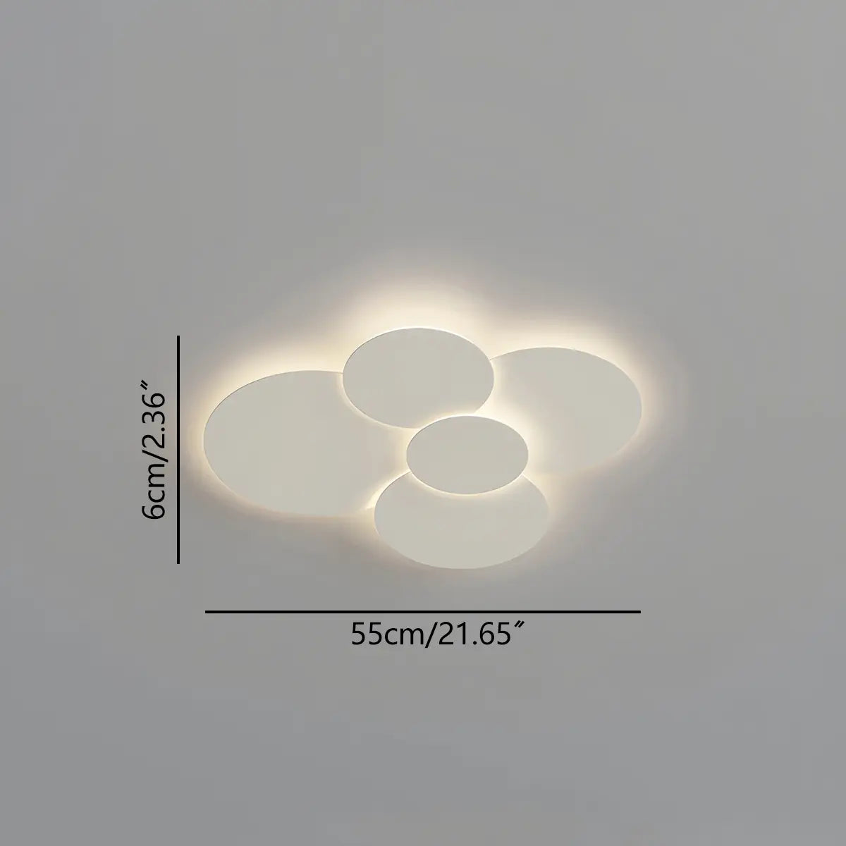 Layered Disc LED-Deckenleuchte mit Fernbedienung – einstellbare Farbtemperatur & Dimmfunktion für Schlaf-, Bade- und Wohnzimmer – Weiß Conte | Thomler