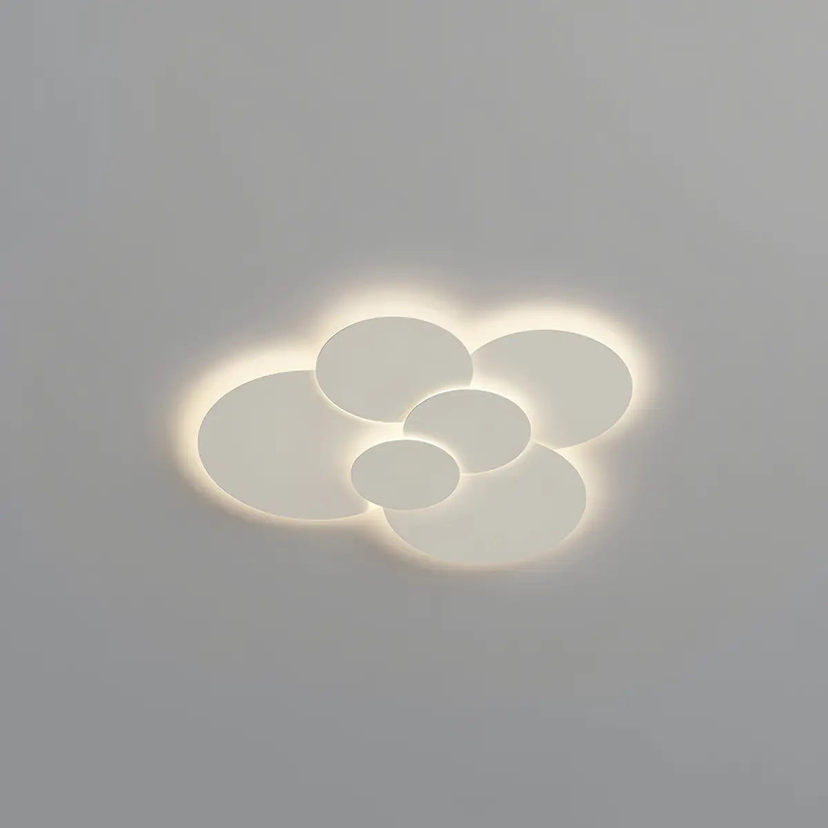 Flush Mount LED Ceiling Light with Rotating Discs White Dimmable Remote Control Modern Fixture for Bedroom Bathroom Living Room Hallway Adju | Thomler