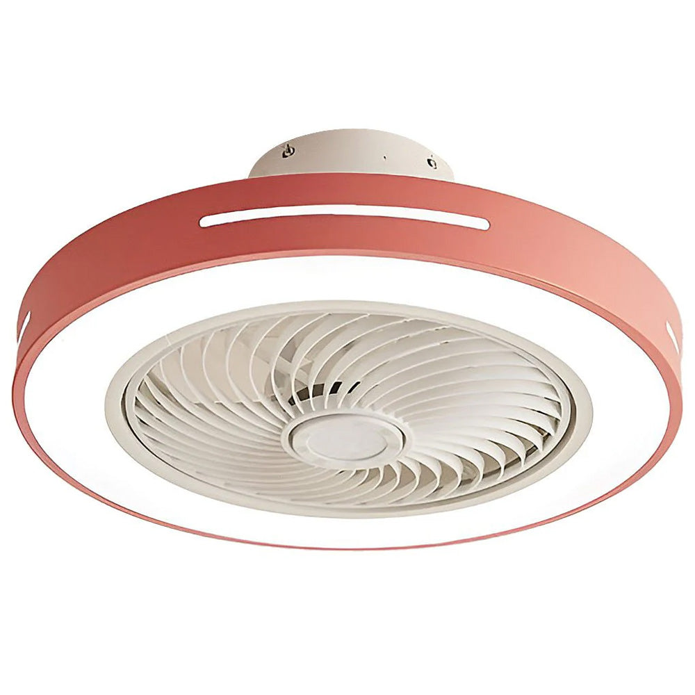 Indoor Fan with Integrated Lighting 24-Inch Diameter Acrylic Blade Assembly Adjustable Speed and Brightness for Bedrooms Living Rooms Dining | Thomler