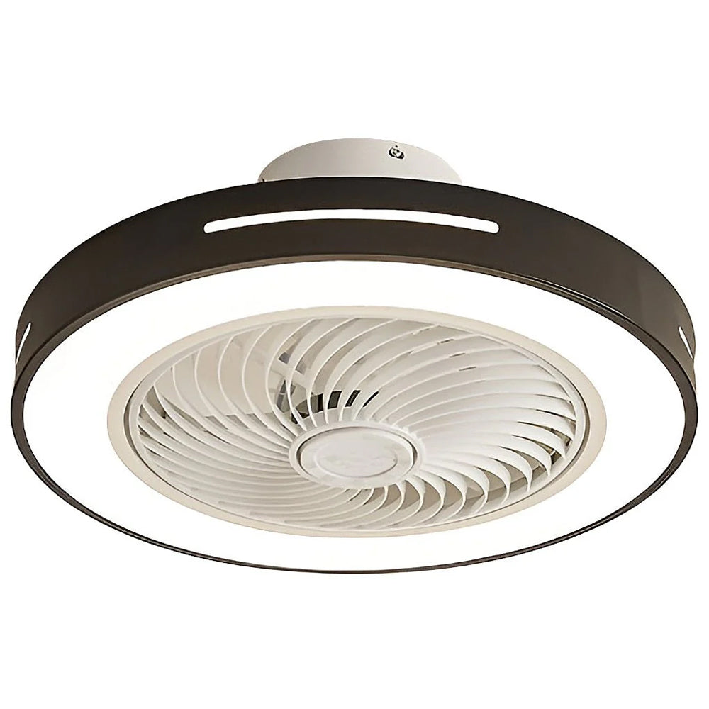 Indoor Fan with Integrated Lighting 24-Inch Diameter Acrylic Blade Assembly Adjustable Speed and Brightness for Bedrooms Living Rooms Dining | Thomler