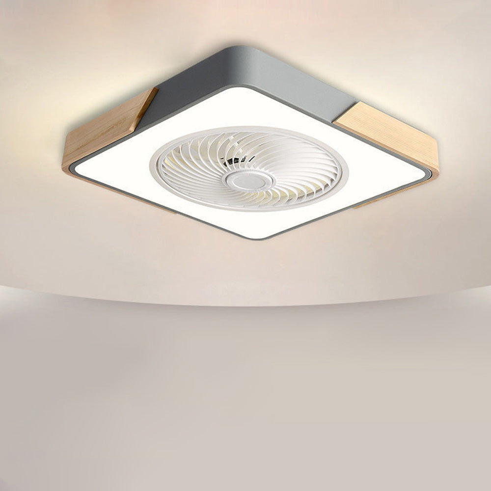 Wood Ceiling Fan with Dimmable LED Light & Remote 20 Inch for Bedroom Living Room Compact Indoor Airflow Cooling Rustic Decor | Thomler