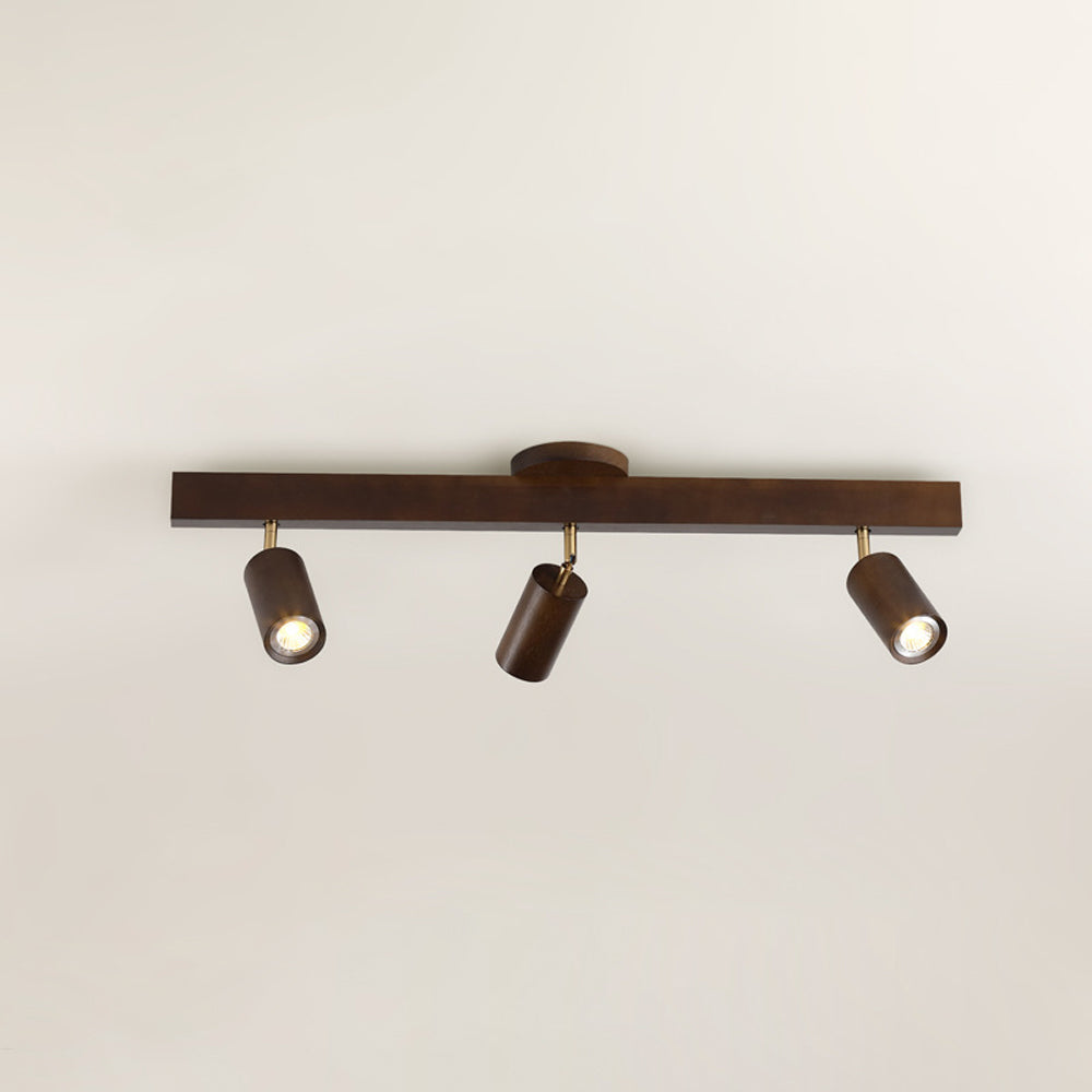Adjustable LED Track Light Wood & Metal 39 in for Kitchen Dining Room Living Room Bedroom Modern Directional Ceiling Fixture | Thomler