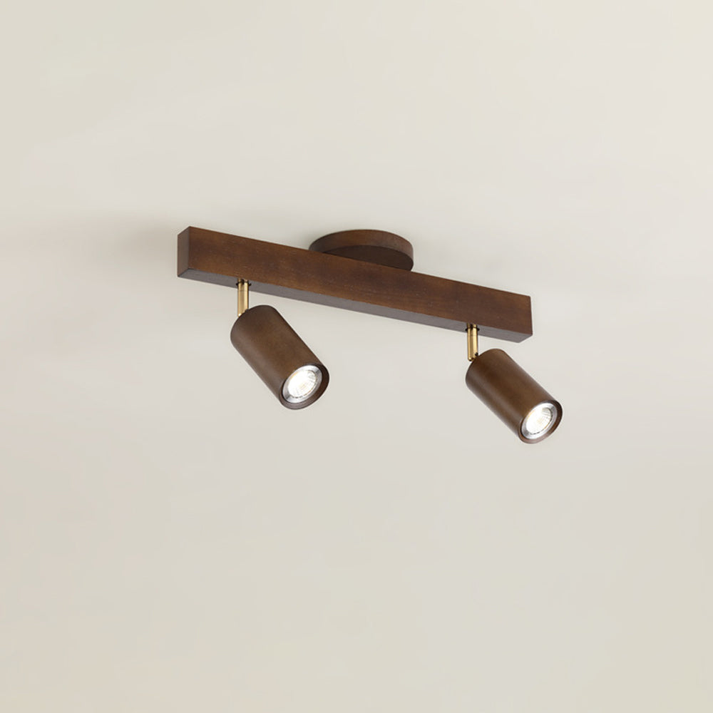 Adjustable LED Track Light Wood & Metal 39 in for Kitchen Dining Room Living Room Bedroom Modern Directional Ceiling Fixture | Thomler