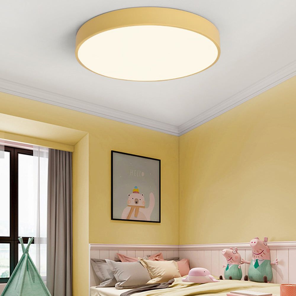 LED-Deckenleuchte rund Acryl-Panel flaches Design für Schlafzimmer Wohnzimmer Küche Flur dimmbar moderne Wohnraumbeleuchtung | Thomler