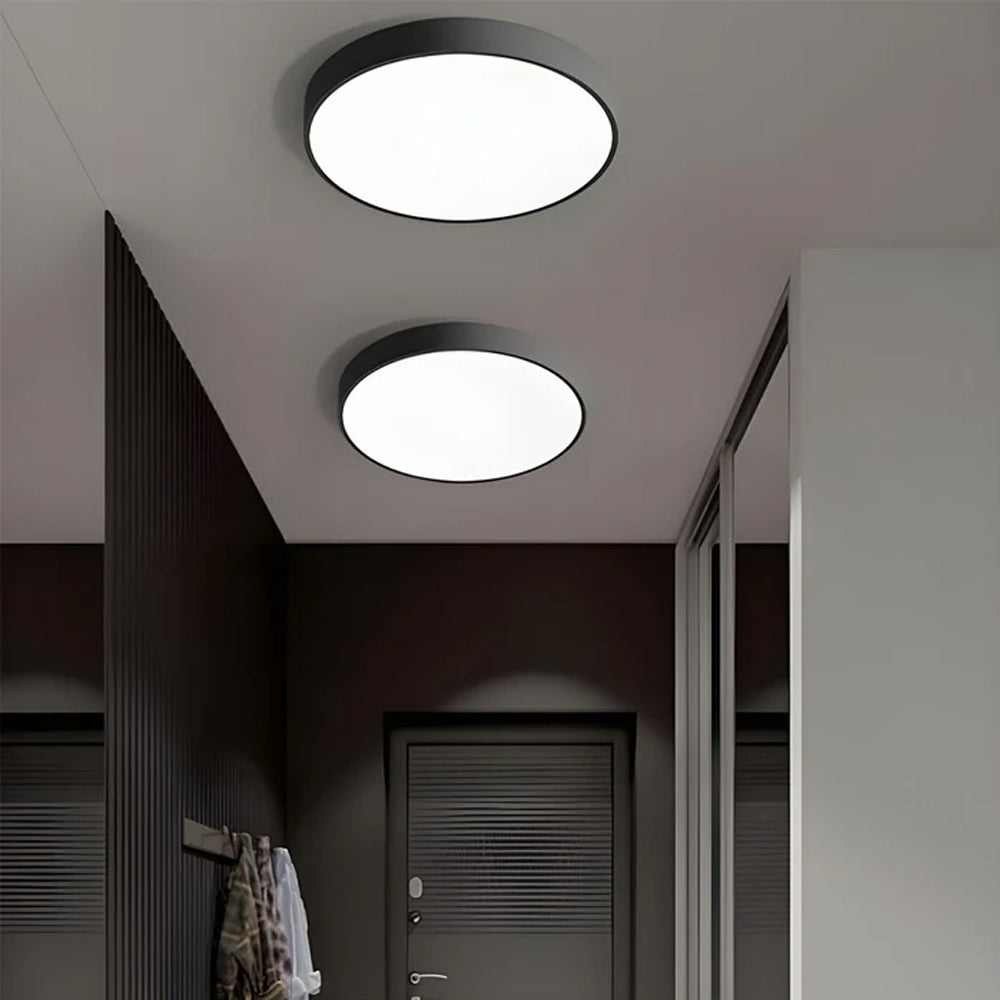 Low-Profile LED Flush Mount Light 16 Inch Round Acrylic Panel Fixture for Bedroom Living Room Kitchen Contemporary Ultra-Slim Design Energy | Thomler