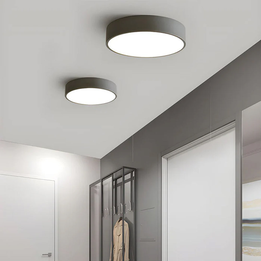 LED-Deckenleuchte rund Acryl-Panel flaches Design für Schlafzimmer Wohnzimmer Küche Flur dimmbar moderne Wohnraumbeleuchtung | Thomler