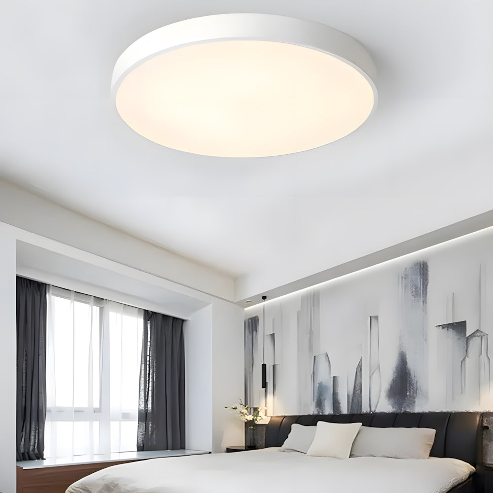 LED-Deckenleuchte rund Acryl-Panel flaches Design für Schlafzimmer Wohnzimmer Küche Flur dimmbar moderne Wohnraumbeleuchtung | Thomler